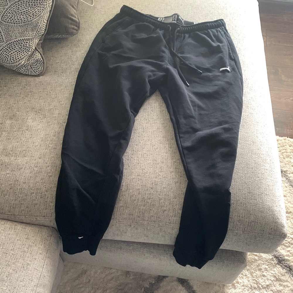 Black puma joggers. Size XL